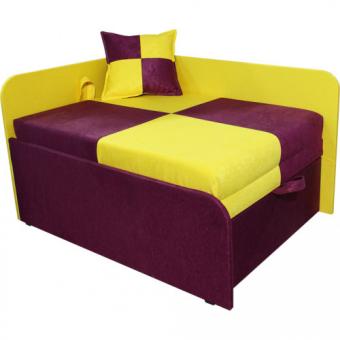 Детская малютка Ribeka Мини 70 см 10M20-7 (левая) Бордовый/желтый