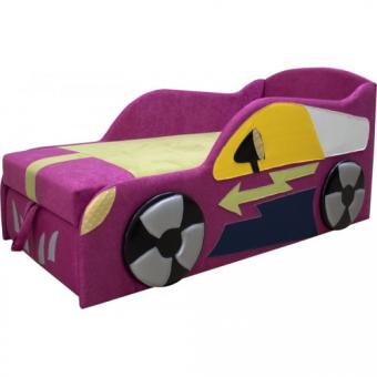 Детский диванчик машинка Ribeka Автомобильчик 15М01 Малиновый